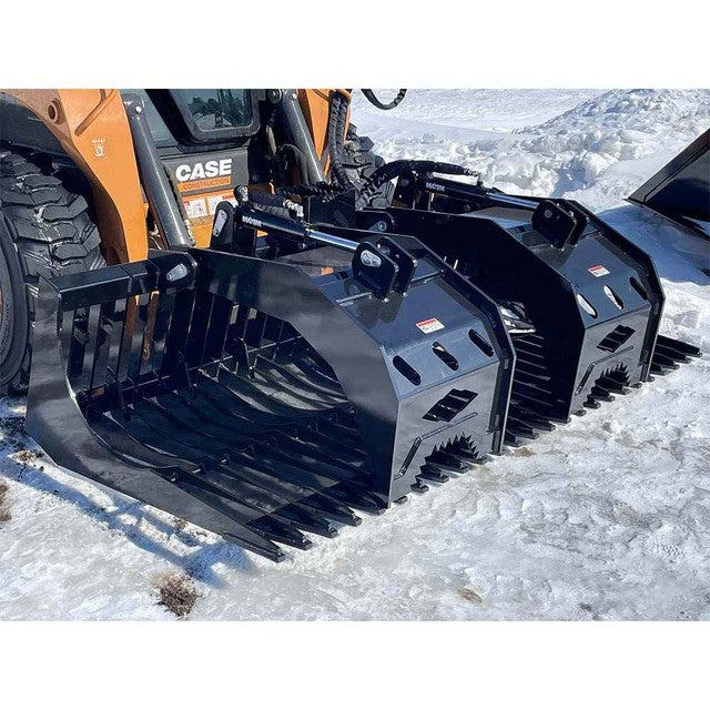 Skid Steer HD Brush Bucket With Grapple - Top Dog Attachments