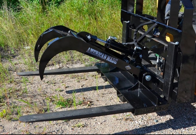 Skid Steer Pallet Fork Grapple - Top Dog Attachments