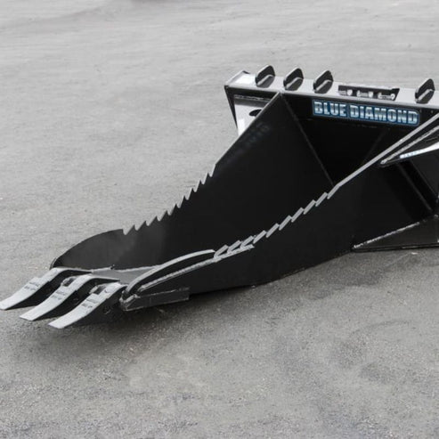 Skid Steers Stump Bucket - Blue Diamond
