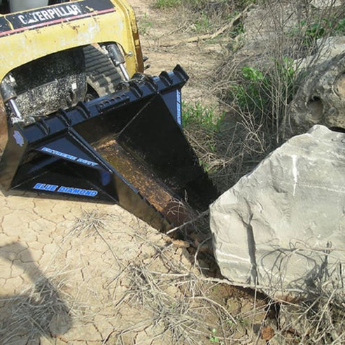 Skid Steers Stump Bucket - Blue Diamond