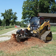 Skid Steer Stump Grinder with Swing Arm | Blue Diamond