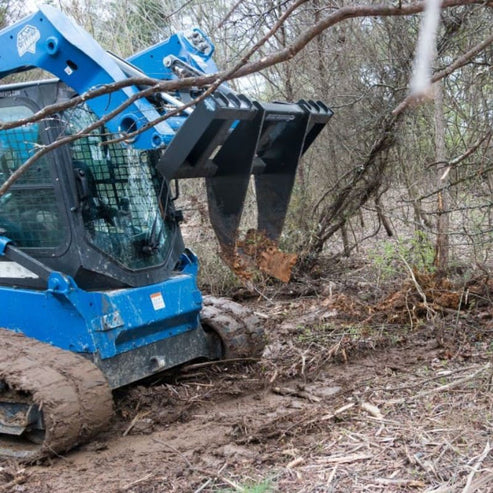 Tree Grubber Attachment for Skid Steers - Blue Diamond