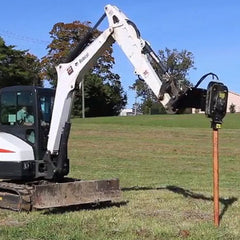 Vibrating Post Driver Mini Excavator - Blue Diamond